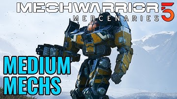 ALL MEDIUM MECHS - MECH LAB CHECK - Mechwarrior 5: Mercenaries MW5 Beta