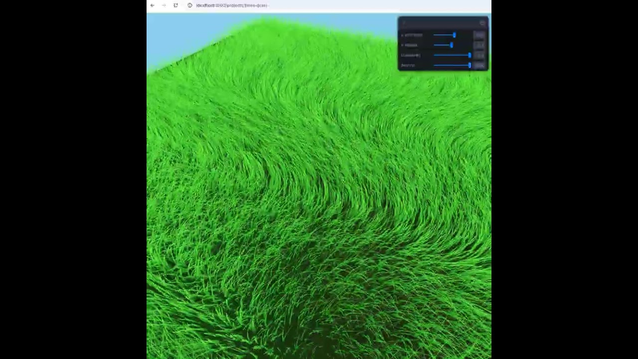 Next.js + R3Fで5万本の草をGPUで揺らす #r3f #react #nextjs #javascript  #threejs #GLSL
