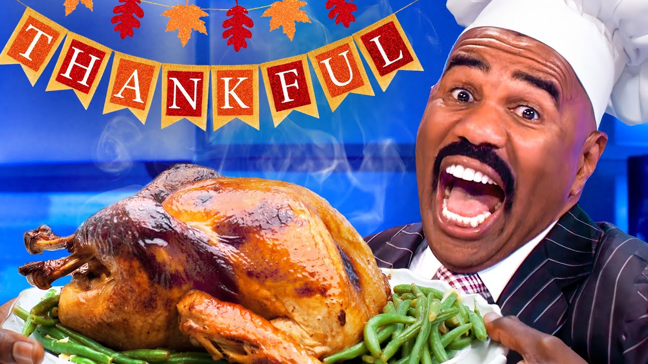Family Feud THANKSGIVING edition cooks Steve Harvey!! YouTube