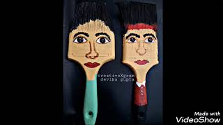 How to reuse old , wast paint Brushes || home decoration idea || best out of wast screenshot 4