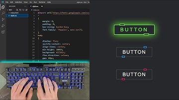 ASMR Programming - Making Modern CSS Glowing Button Hover Effect with Html CSS - No Talking