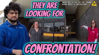 "The sidewalk is private property!" Feelings Star Bank calls Whine-1-1 over our cameras in public?