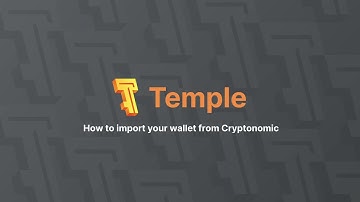 How to import your wallet to the Temple wallet from Galleon