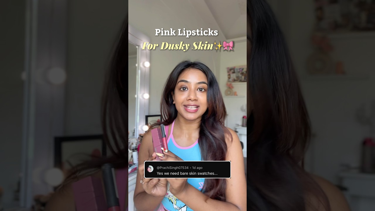 Pink Lipsticks for Dusky Skin -BARE FACE Swatches 🎀💄 