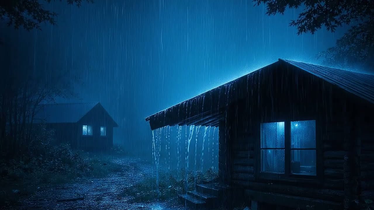 Rain and Thunder Sounds for Sleeping | Relaxing Night Storm (8 Hours)