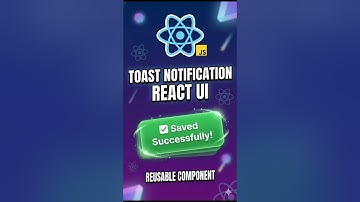 Reusable Toast Notification in React ⚛️ (Shorts)