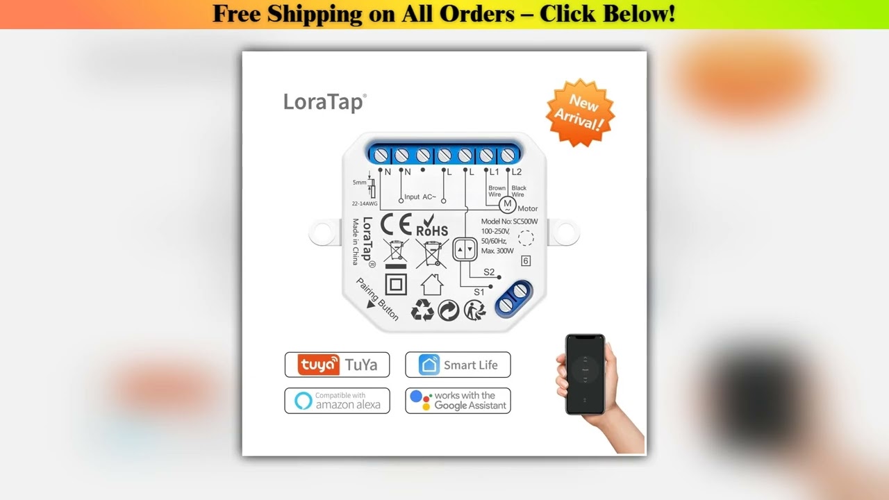 Tuya Smart Life WiFi Blind Curtain Switch Module for Rolling Shutter Google Home Alexa Voice