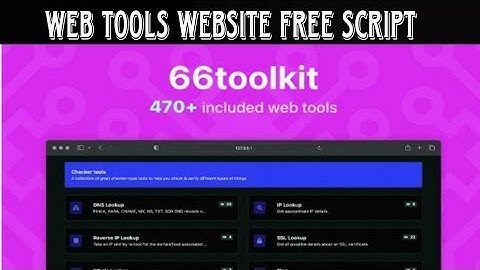 Create Complete Online Web Tools Website free php script with admin panel
