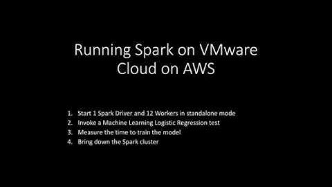 Running Spark St&alone on VMware Cloud on AWS | vSphere
