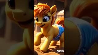 My OC playing in the sand #MLP #mylittlepony #poniesindiapers #diapers #OC #AI