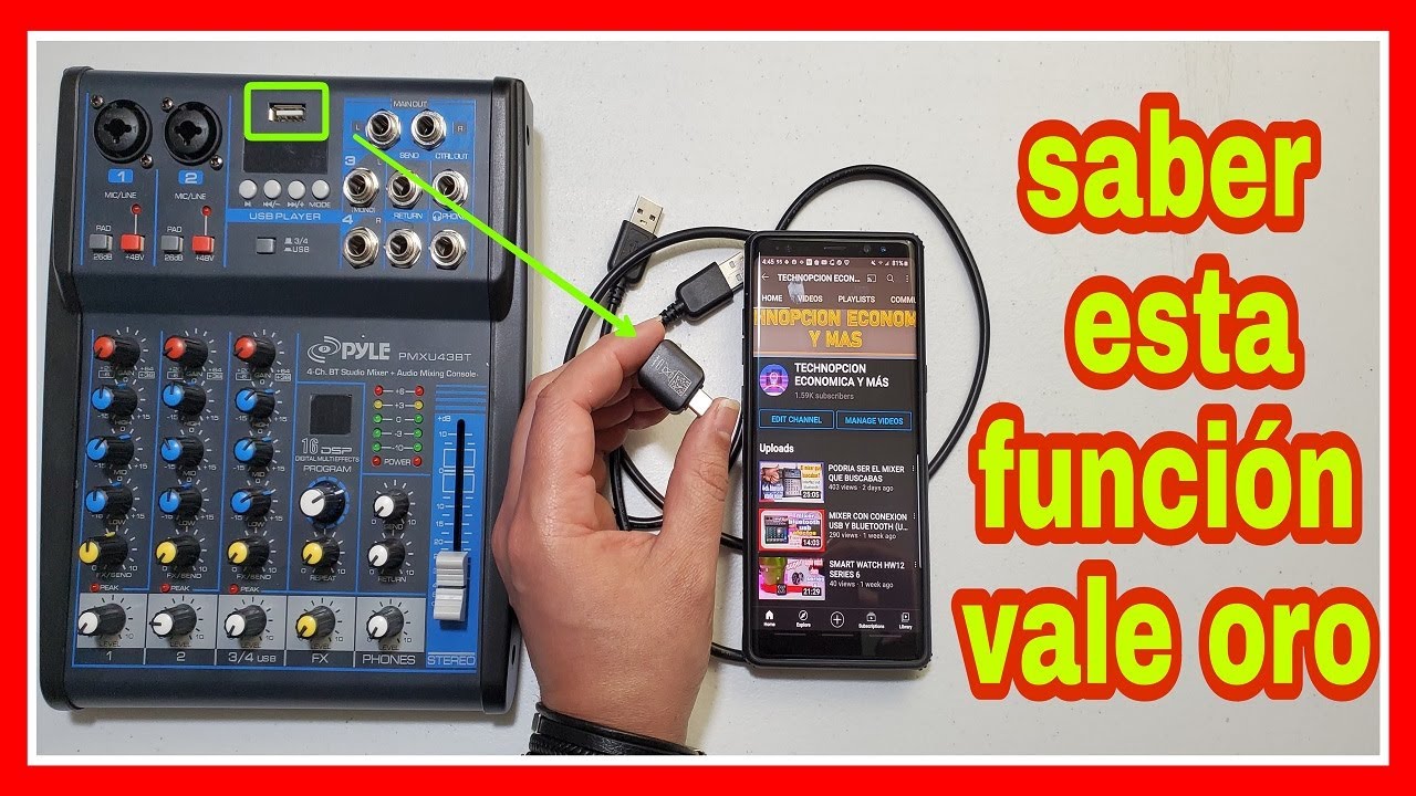 MIXER + TELEFONO ATRAVEZ DE INTERFAZ YouTube