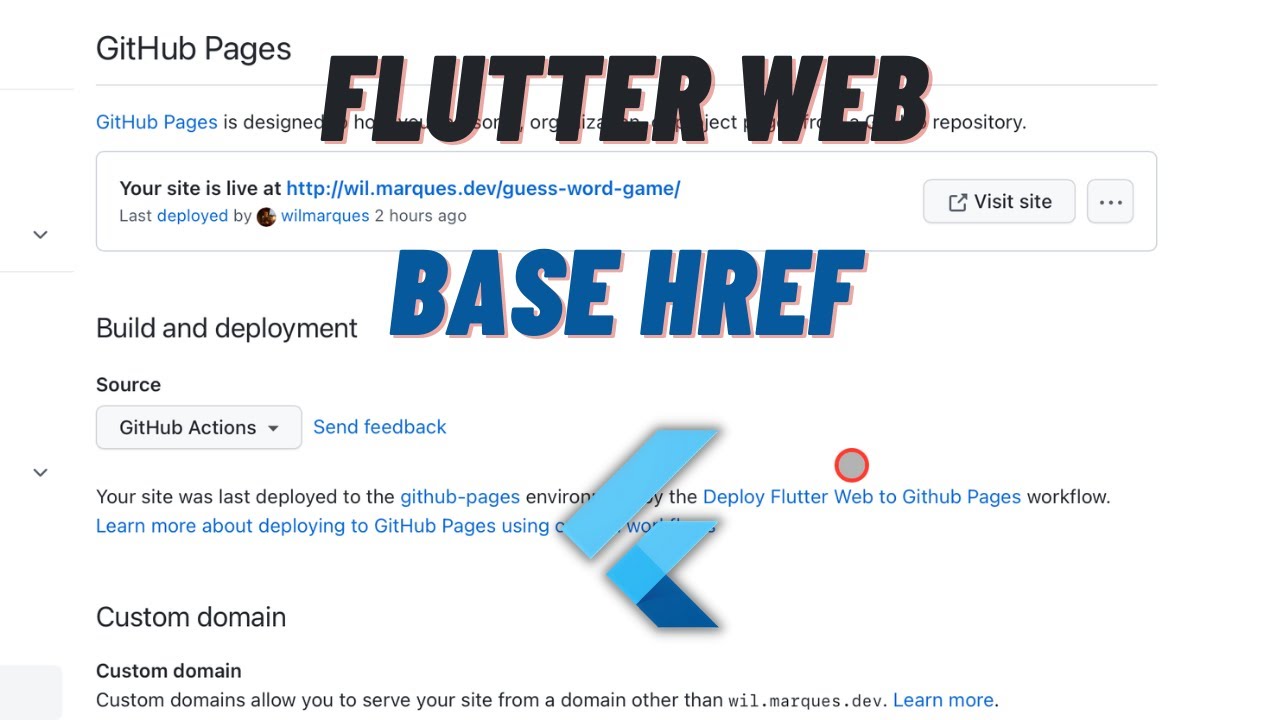 Configurando github pages e base href para flutter web em um ipad