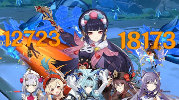 C0 Yun Jin Damage Increase Comparison with 5 Characters