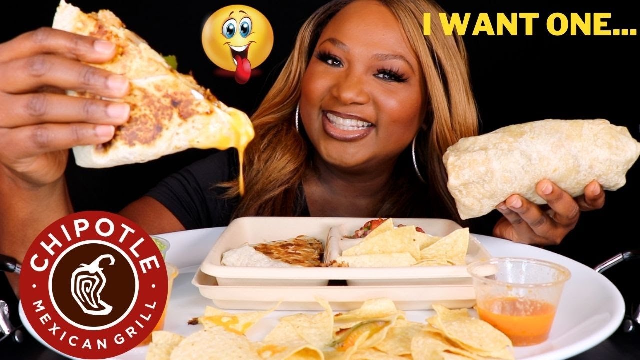 CHIPOTLE MUKBANG GIANT BURRITO TIK TOK VIRAL QUESADILLA YouTube