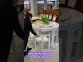 Solid Wood Nesting Round Dining Table with 6 Chairs