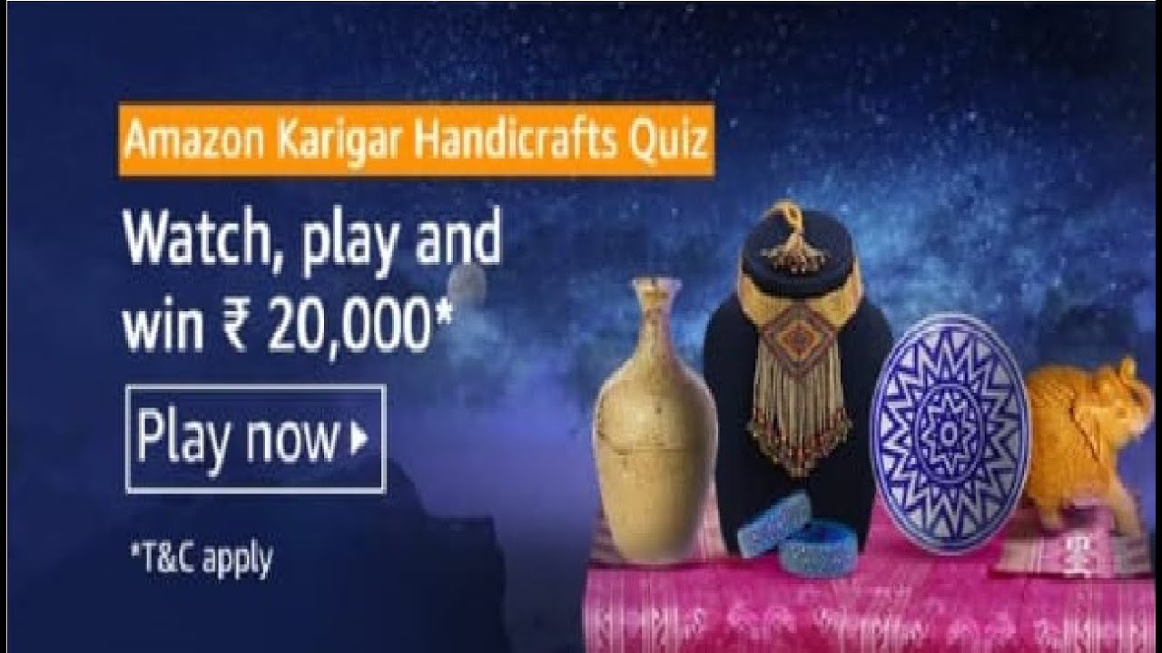 Amazon Karigar quiz 26 Jan 2021 YouTube