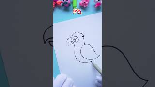 From 6 to Parrot 🦜| How to Draw a Macaw Parrot from 6 #shorts #drawing #howtodraw