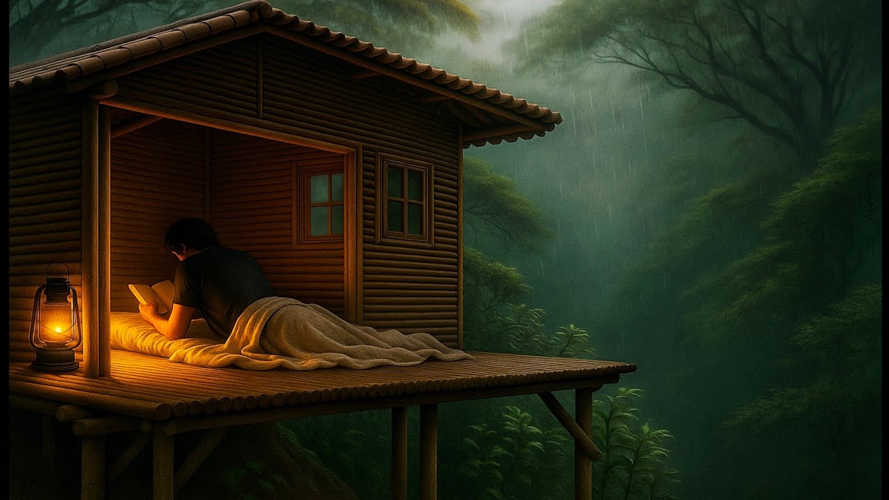 2 HARI CAMPING HUJAN DERAS MEMBUAT SHELTER CANTIK, BERPETUALANG & BERBURU IKAN DI HUTAN