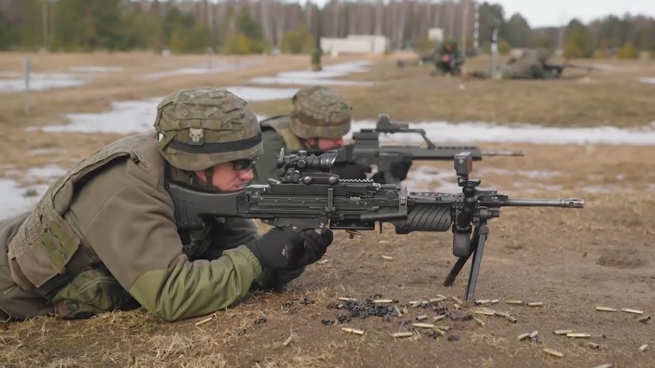 Spanish troops train on "H&K MG3/MG4 Machine Gun & G36 Assault Rifle" During Annual Exercise