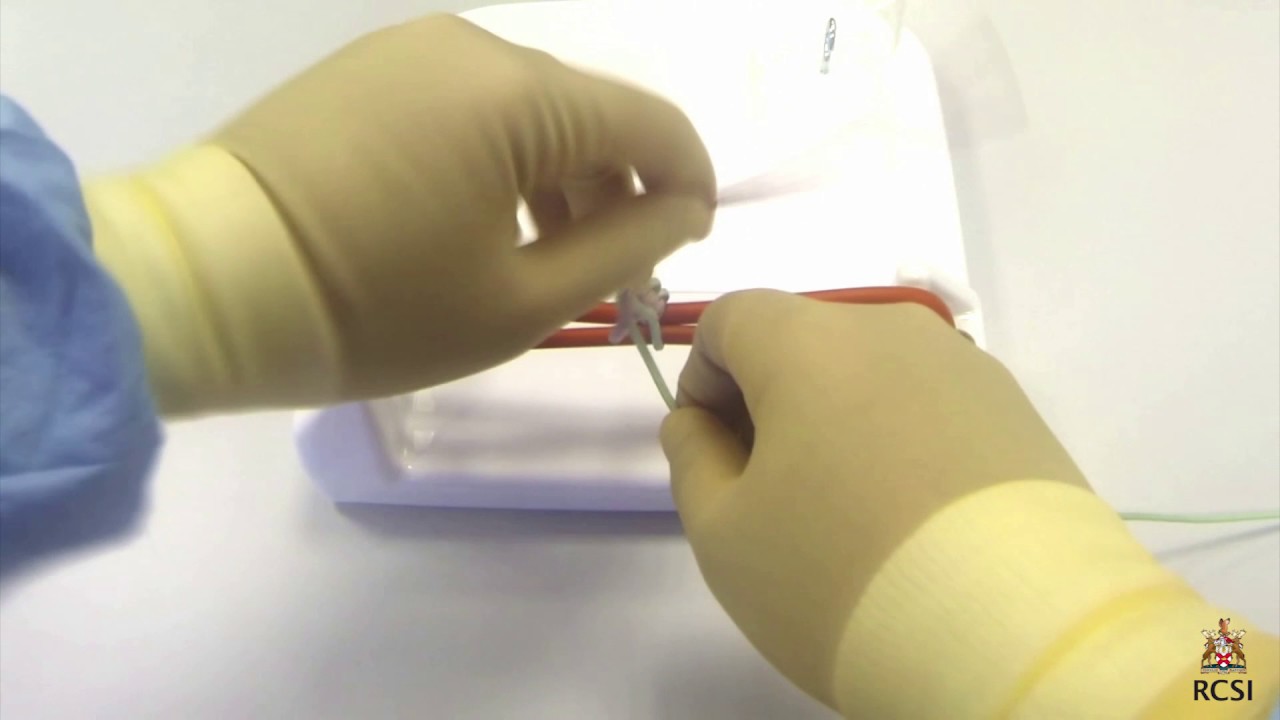 One handed knot tying 100% speed