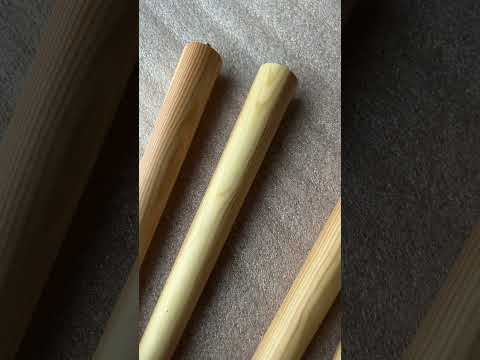 Мебельная ножка конусная из дерева,  сосна, D. 45 - 25 мм 300 мм, видео 1