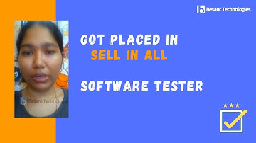 Besant Technologies Anna Nagar Chennai Reviews | Sahana Got Placed in SELL | Software Testing Course