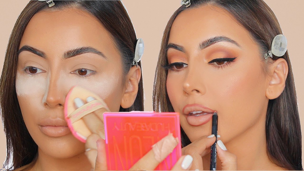 SOFT GLAM USING ALL HUDA BEAUTY PRODUCTS! - YouTube