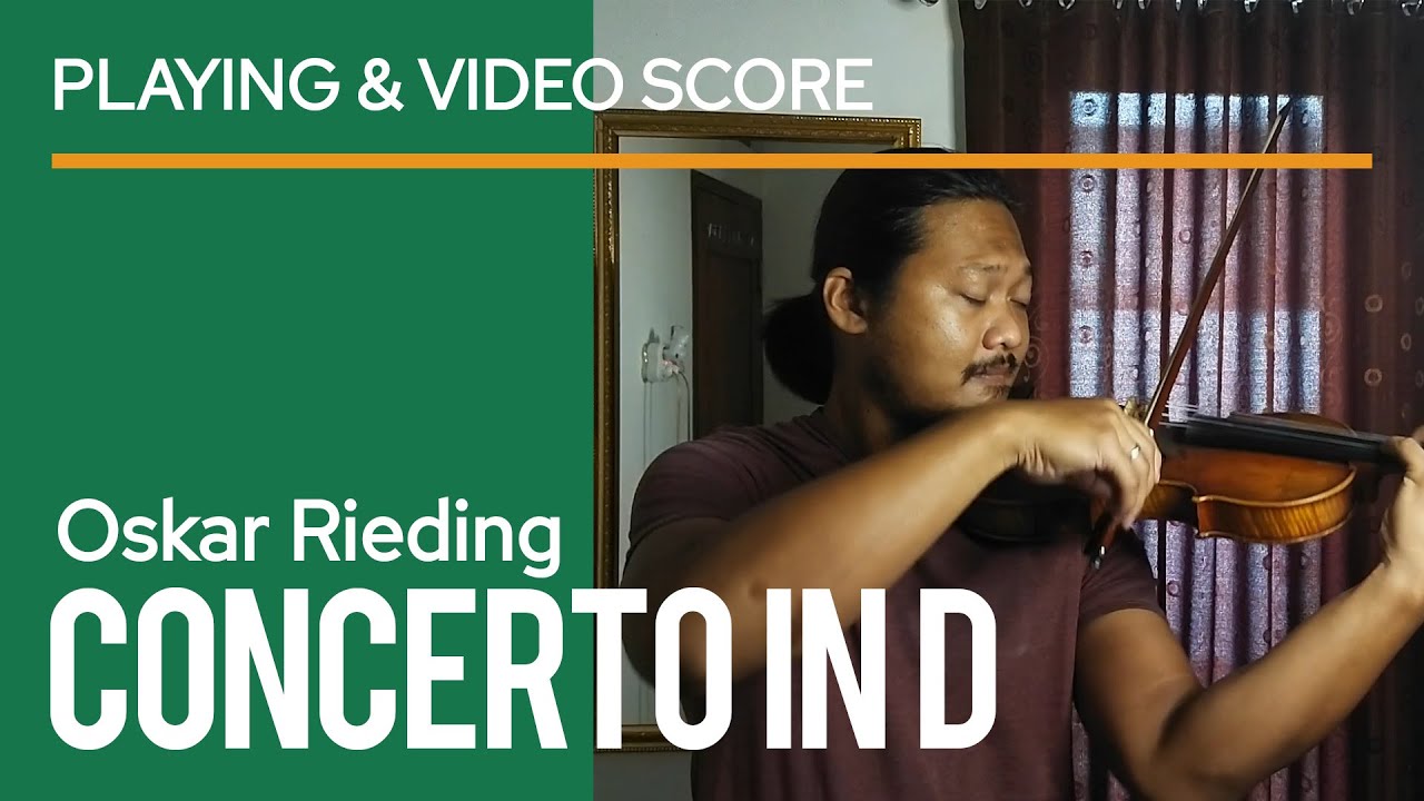 O. Rieding Violin Concerto in D Major Op. 36 1st Movement Allegro Moderato play along