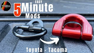 Toyota Tacoma 3rd Gen - 5 Minute Mod - Billet Tie Downs "D-Rings"