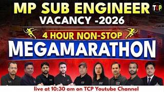 MP Sub Engineer Vacancy 2026 | 4 Hour Non-Stop Mega Marathon | Complete Syllabus Revision | Live