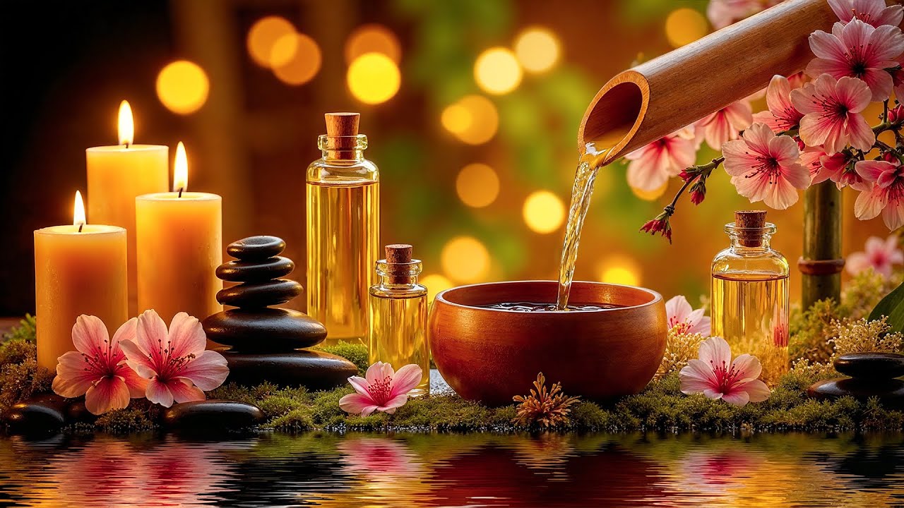 Relaxing Music + Peaceful Water Sounds 🌿 Calm Mind & Body, Relieve Anxiety, Deep Sleep 😴