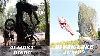 Lake Jump And Trails With A Pit Bike