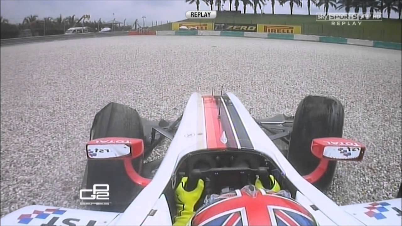 GP2 2013 Malaysia - James Calado Crash [Race2]