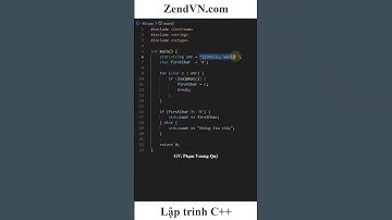 Học C++ - 65 - Tìm chữ cái đầu tiên trong chuỗi #laptrinh #hoclaptrinh #cplusplus #cpp #c++