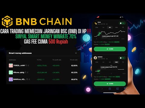 Tutorial Cara Trading Memecoin Jaringan BSC (BNB) di HP 📱 + Sinyal Gratis Winrate 70% GasFee Murah‼️