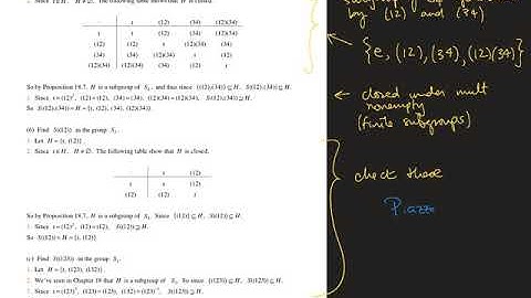 Modern Algebra - Generating Subgroups (Chapter 19)