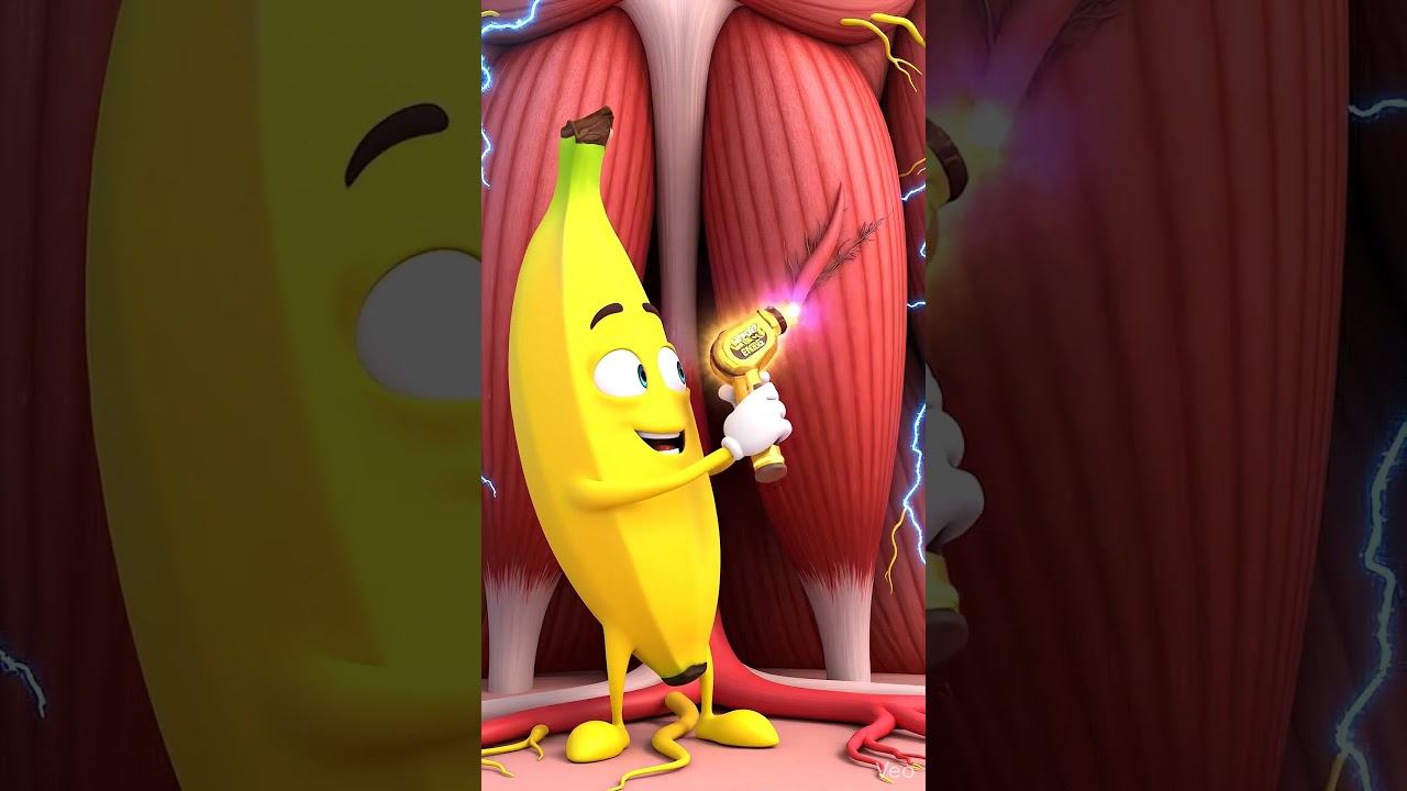 Kela Khane Ke Fayde | Energy Boost & Muscle Strength | Banana Health Benefits #fruit #animation