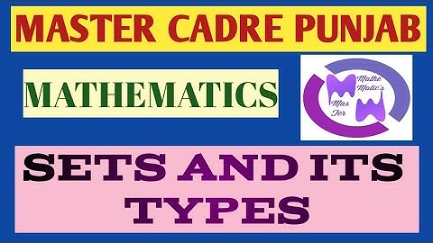 Set theory | master cadre maths | class 12th topic