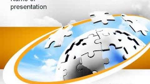Puzzle Sphere PowerPoint Template by PoweredTemplate.com