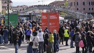 'No to tickets, yes to services and housing': Venetians protest €5 tourist entry fee