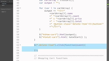 20 Shopping Cart removing item from cart