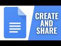 How To Create and Share a Google Doc (Quick Tutorial)