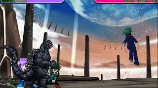 Mugen Request Match #25: Team Godzilla Vs Team Izuku Midoriya - Powered Heroes Clash