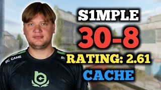 S1MPLE (30-8) RATING: 2.61 | MATCHMAKING (CACHE) CS2 POV