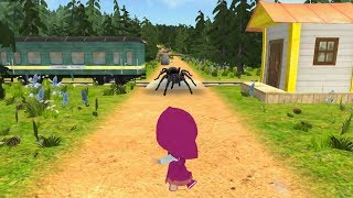 Смешная игра - Маша и Медведь про парк развлечений с пауками! Догонялки в лесу про Машу и конфеты! Смешная игра - Маша и Медведь про парк развлечений с пауками! Догонялки в лесу про Машу и конфеты!
