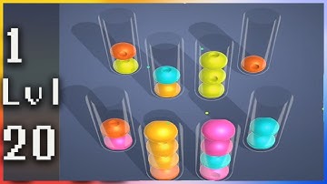 Ball Sort Puzzle 3D - Gameplay Walkthrough - Levels 1-15