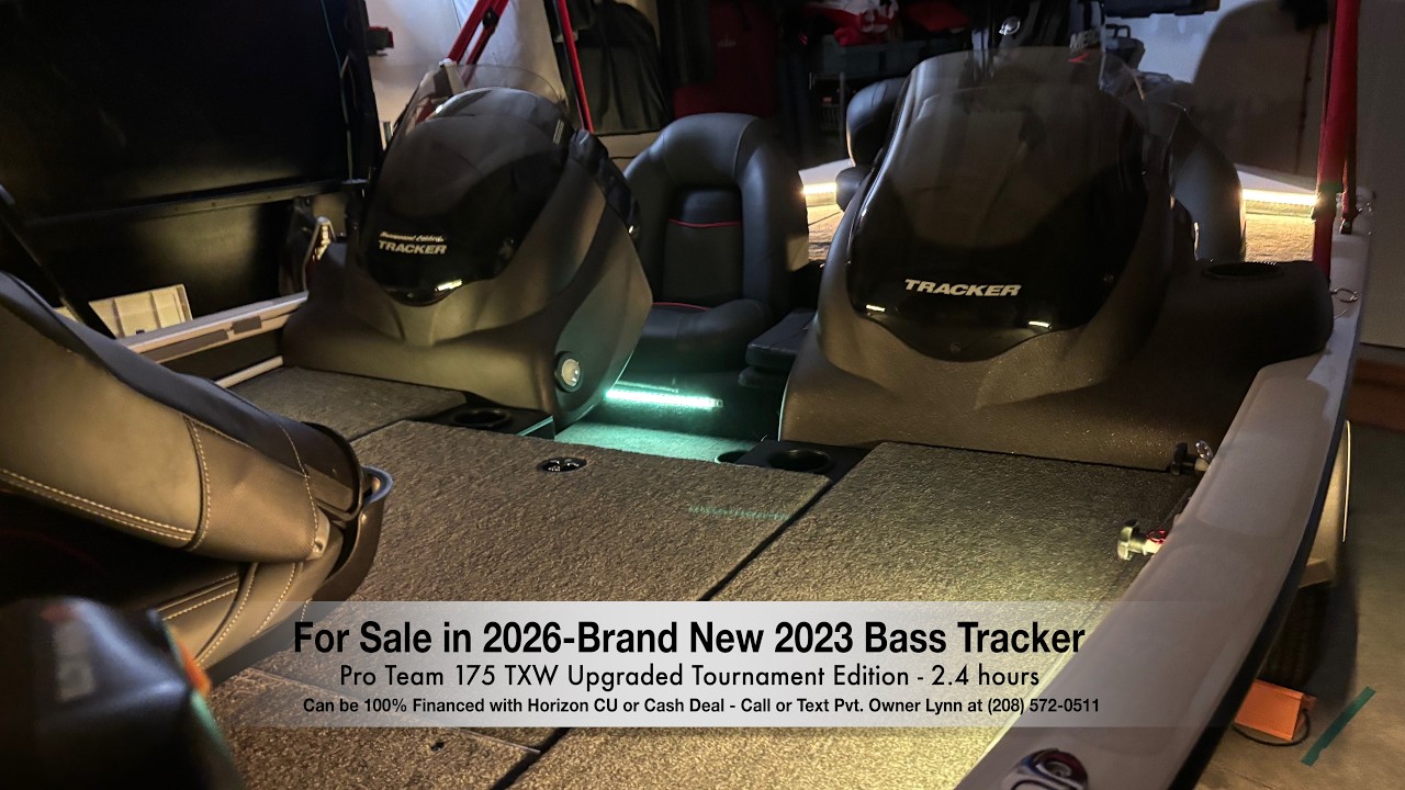 FOR SALE:  In 2026: Bass Boat 2023 Tracker 175 TXW Tournament only 2.4 Hours