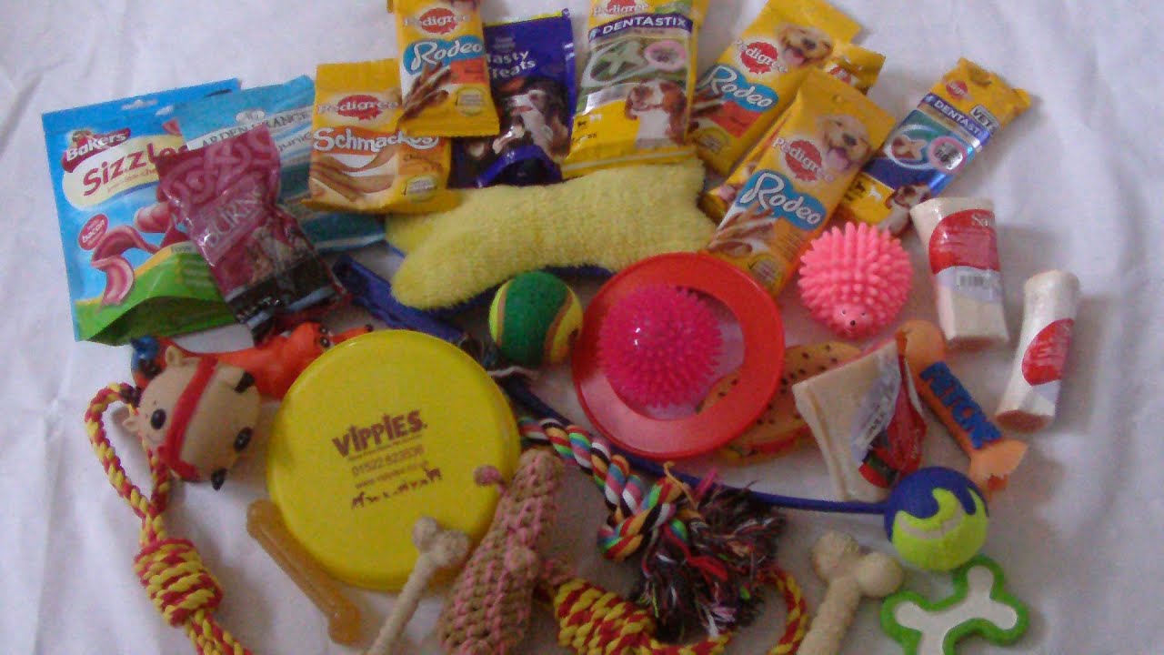 All my dogs treats and toys YouTube
