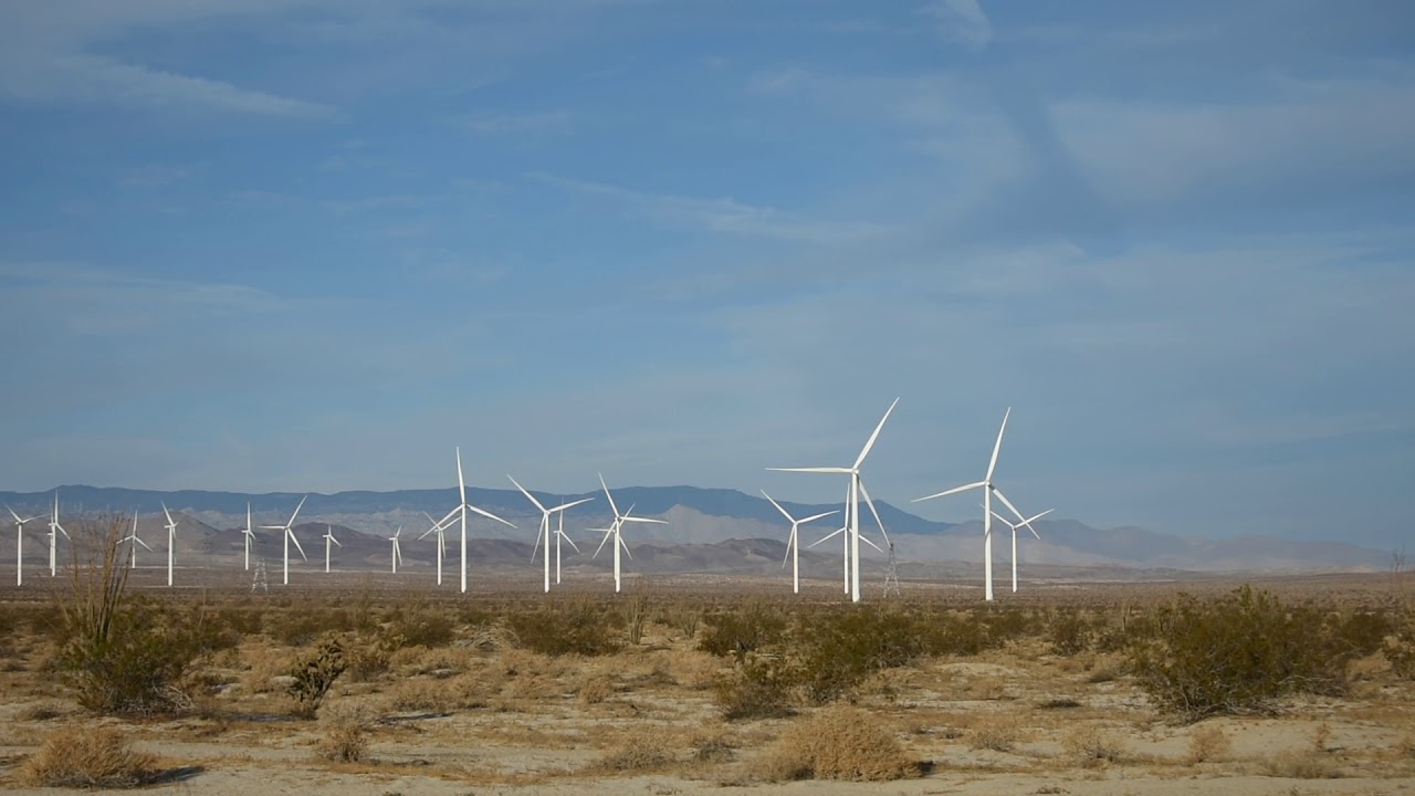 Ocotillo Wind Pattern Energy 12/26/2017 Wind at 2mph YouTube