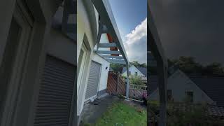 Überdachung um einen runden Erker #handwerk #holzbau #germanroof